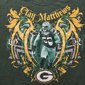 Green Bay Packers Clay Matthews #52 Long Sleeve Shirt‎ Men's XL Green NFL Team